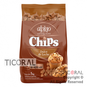 GOTAS CHIPS SABOR DULCE DE LECHE X 1KG LODISER